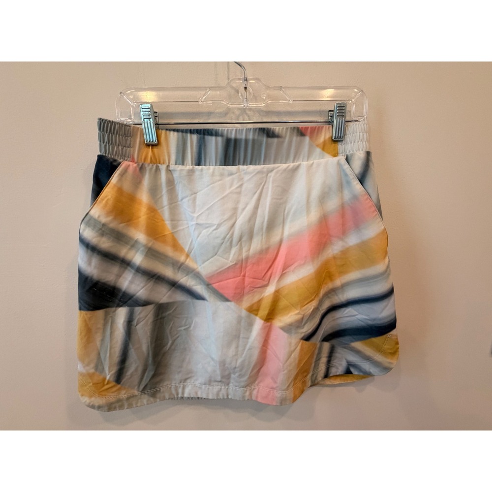 CALIA Womens Abstract Geometric Print‎ Active Skort Yellow Pink Blue Size M